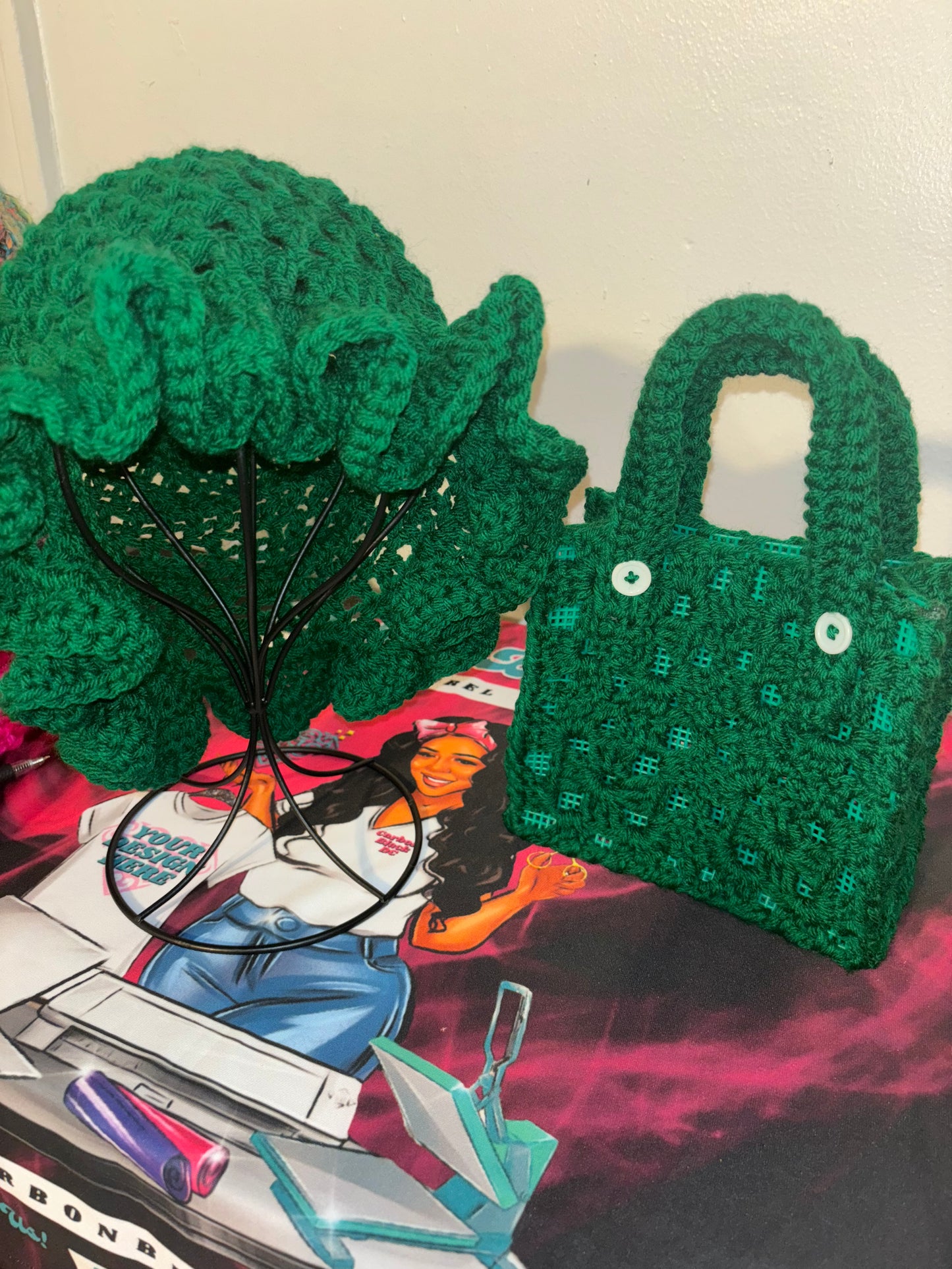 Custom Crochet Ruffle Hat