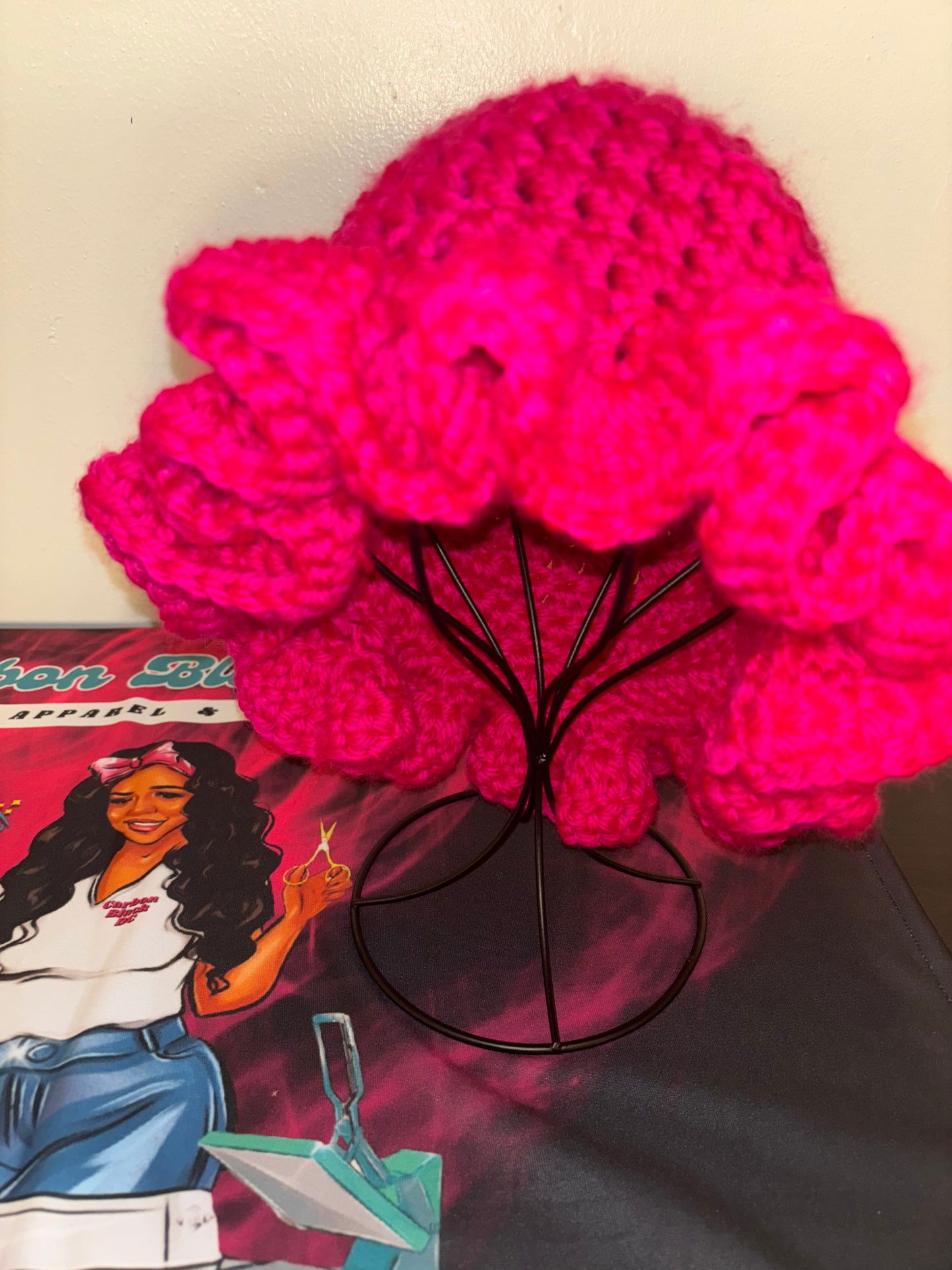 Custom Crochet Ruffle Hat