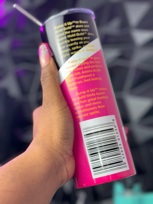 Pump It Up! Gold Spritz Holding Spray Tumbler