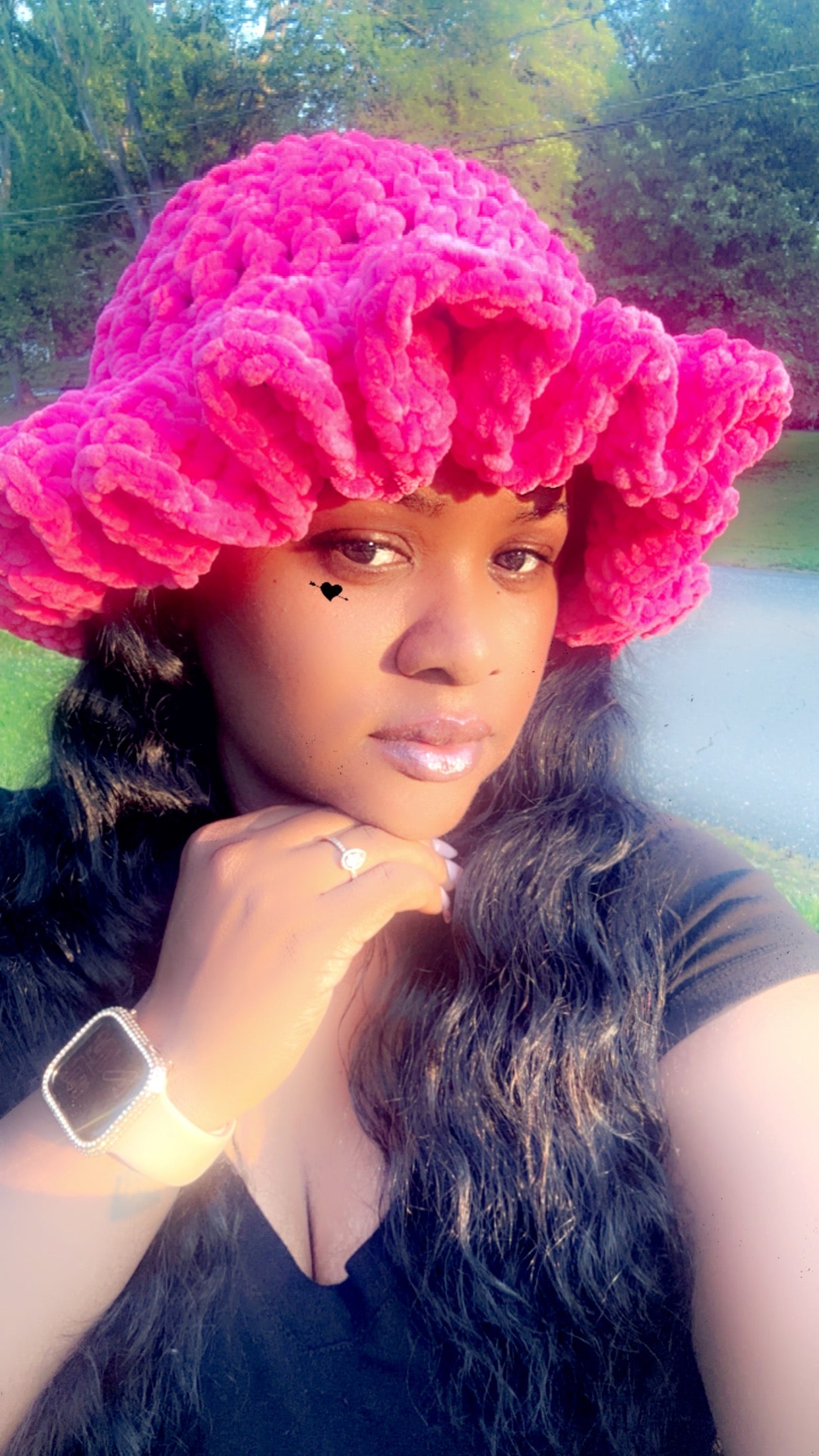 Custom Crochet Ruffle Hat