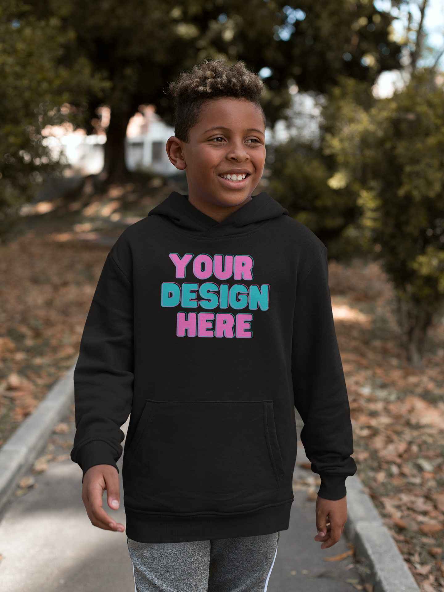 Personalized kids hoodie β custom youth sweatshirt with name or graphic design.