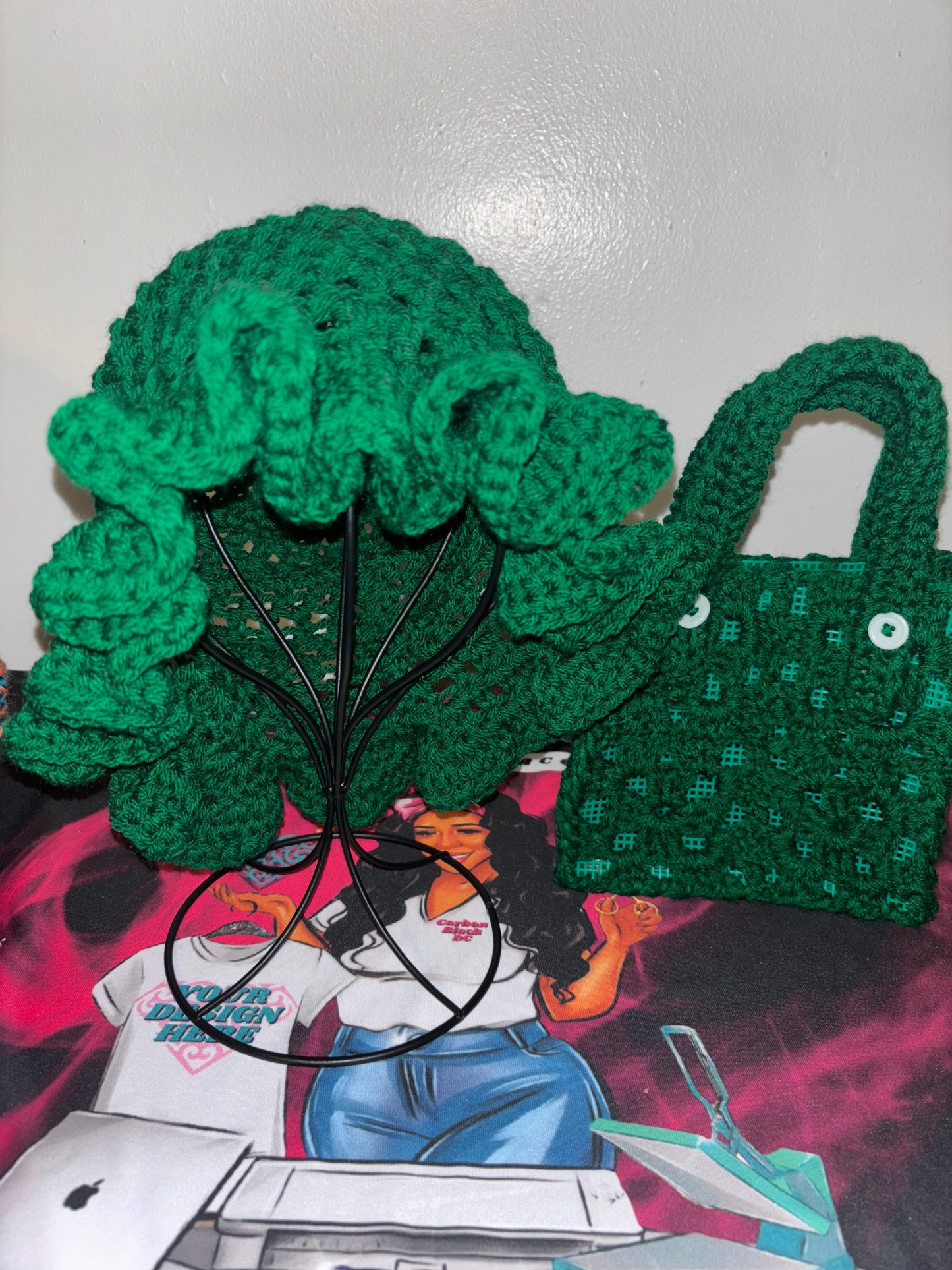 Custom Crochet Ruffle Hat