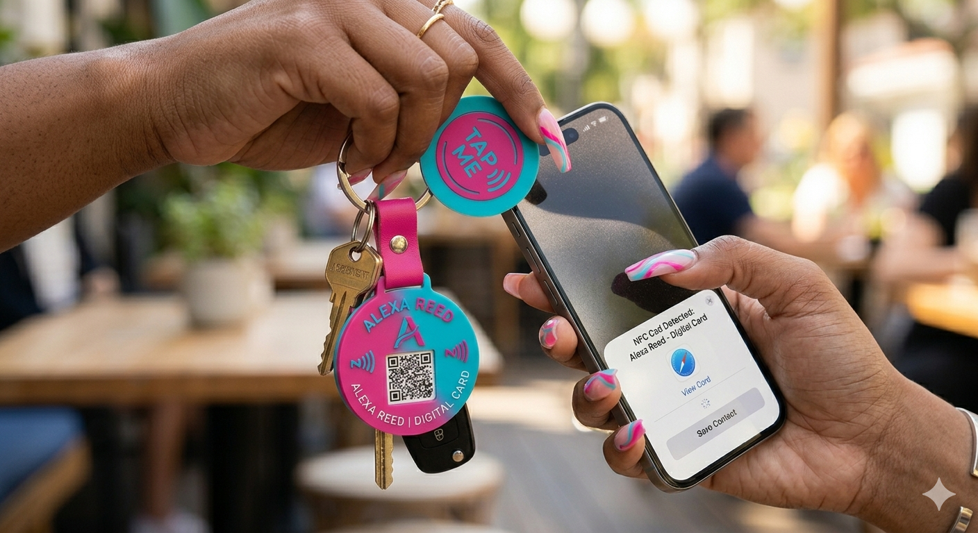Custom NFC Digital Business Card Keychain