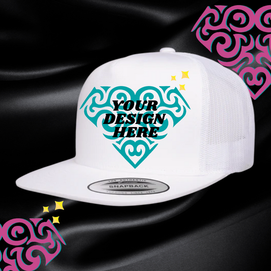 custom snap back, custom trucker hat, personalized snap back, personalized trucker hat