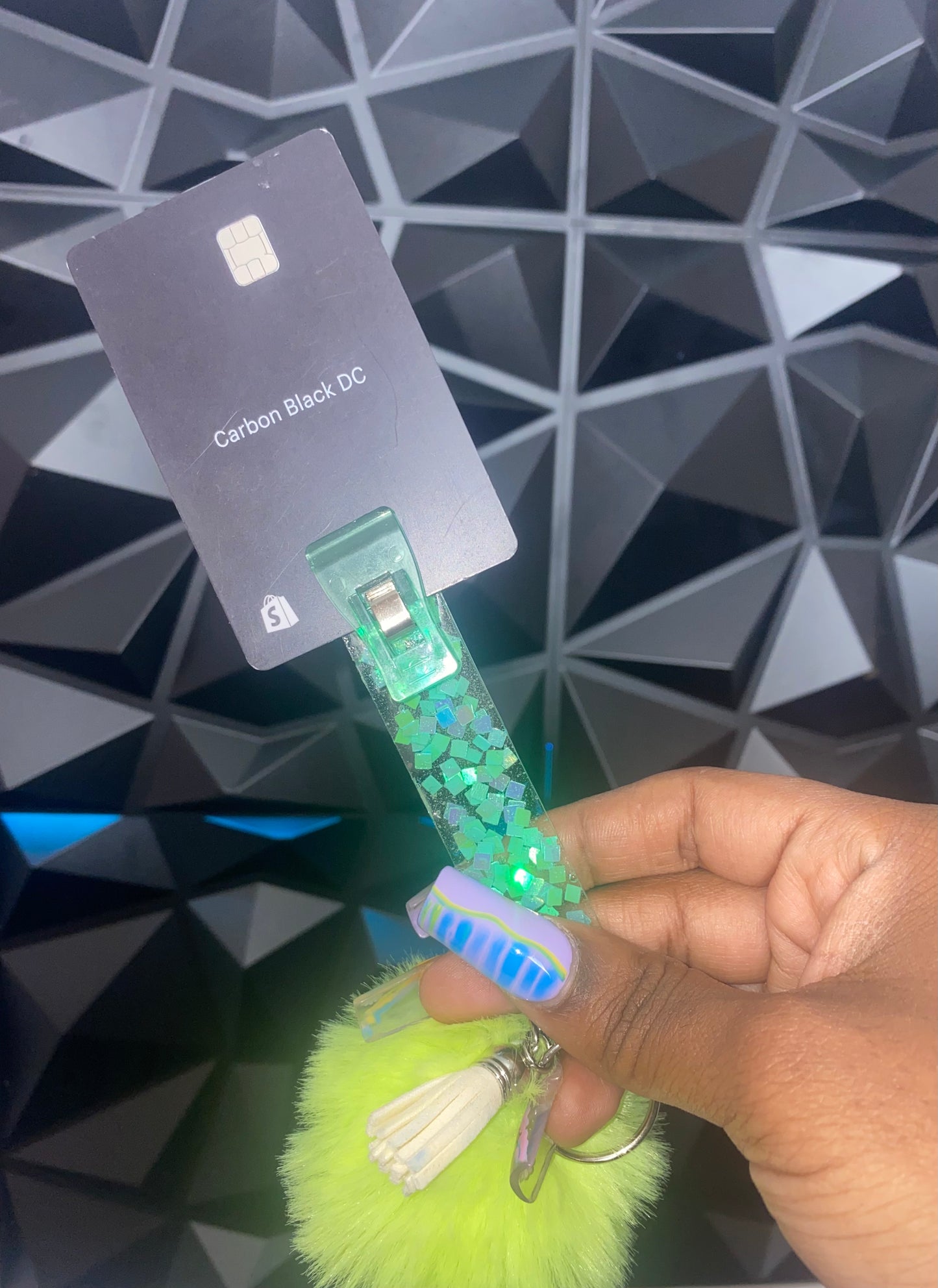Card Grabber Keychain for Long Nails