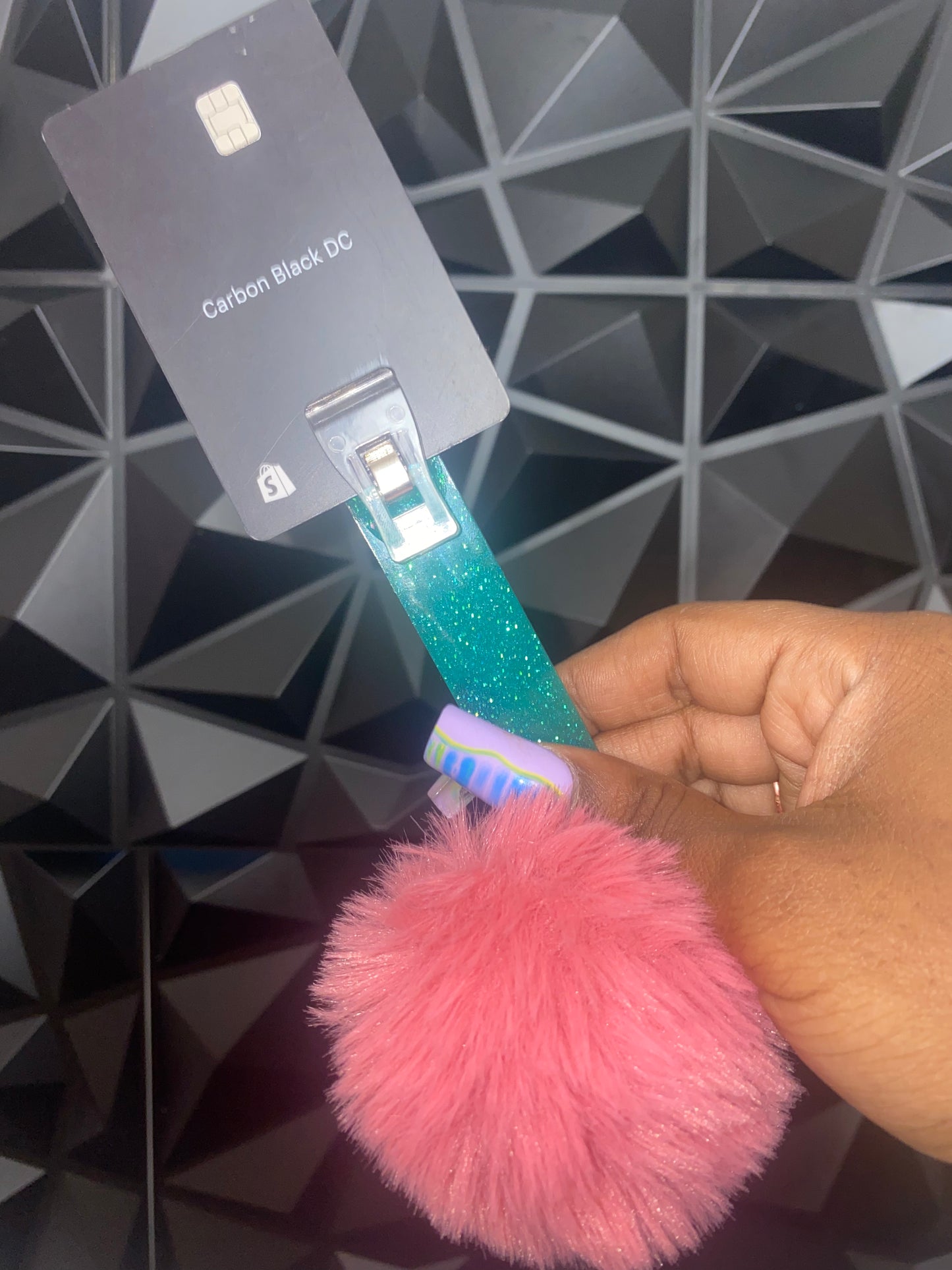 Card Grabber Keychain for Long Nails