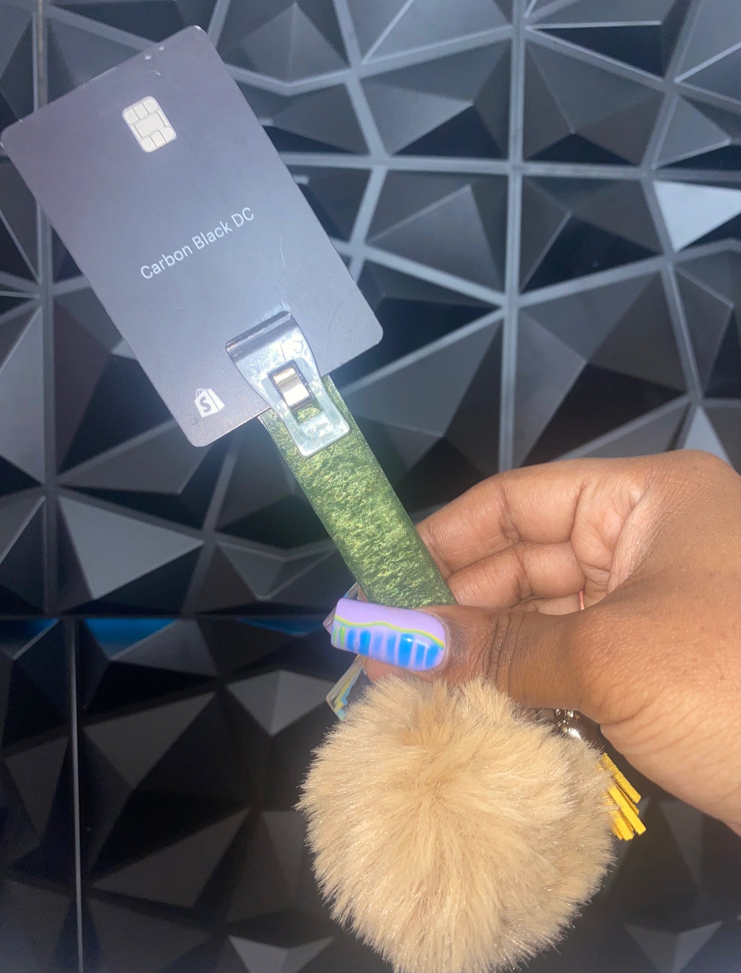 Card Grabber Keychain for Long Nails