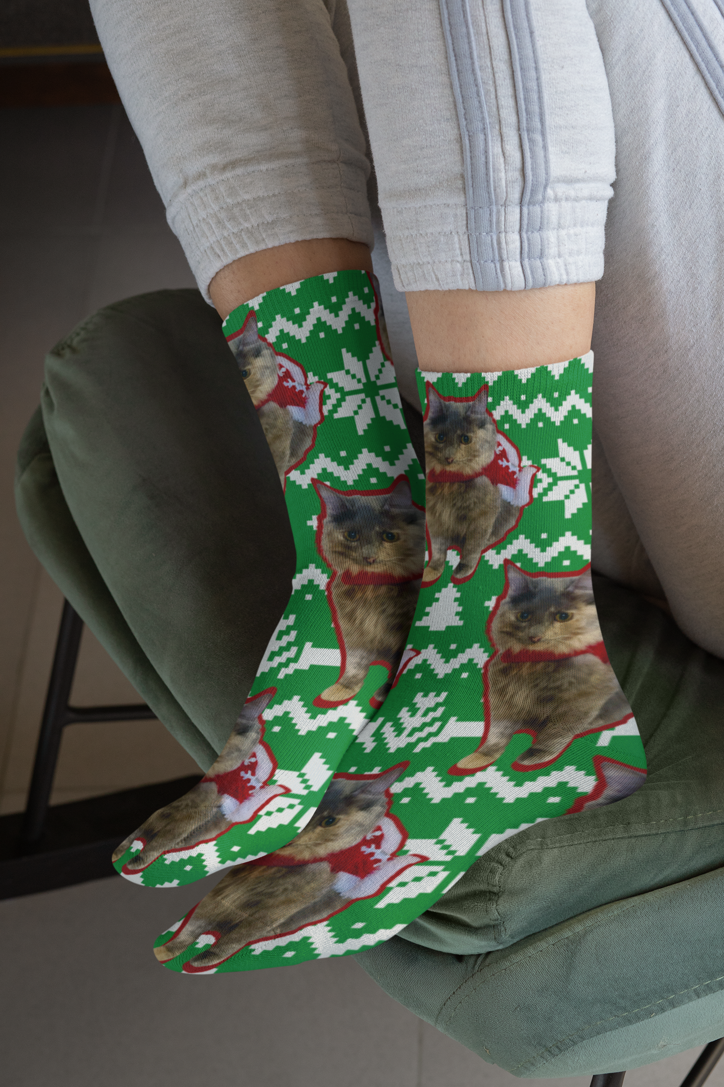 Custom Christmas Pet Socks