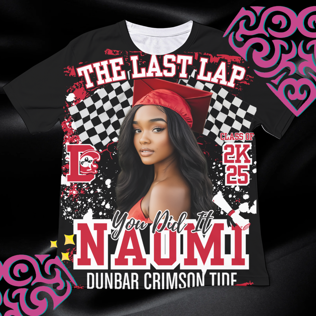 personalized high school graduate 3d all over graduation shirt  for graduates and their families last lap
