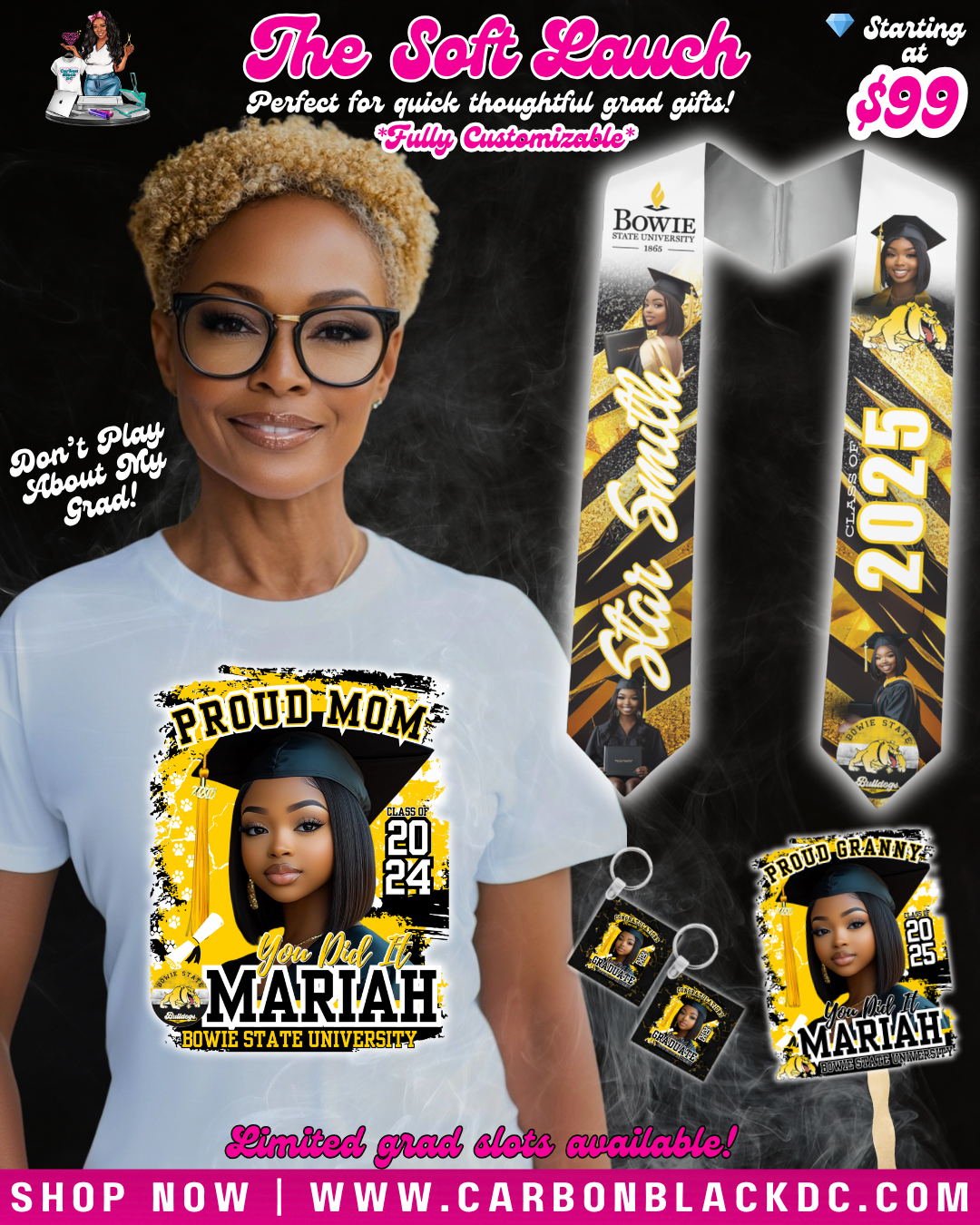 Custom graduation starter bundle with personalized shirt and stole for Class of 2026