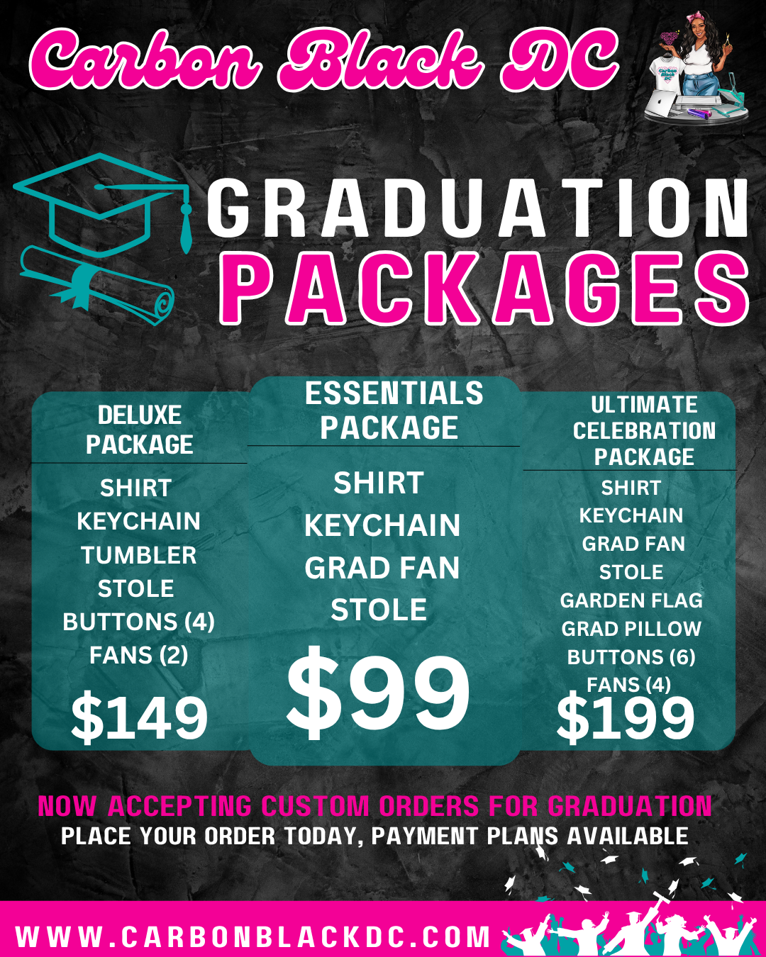 Affordable graduation gift set with custom shirt and stole for graduates