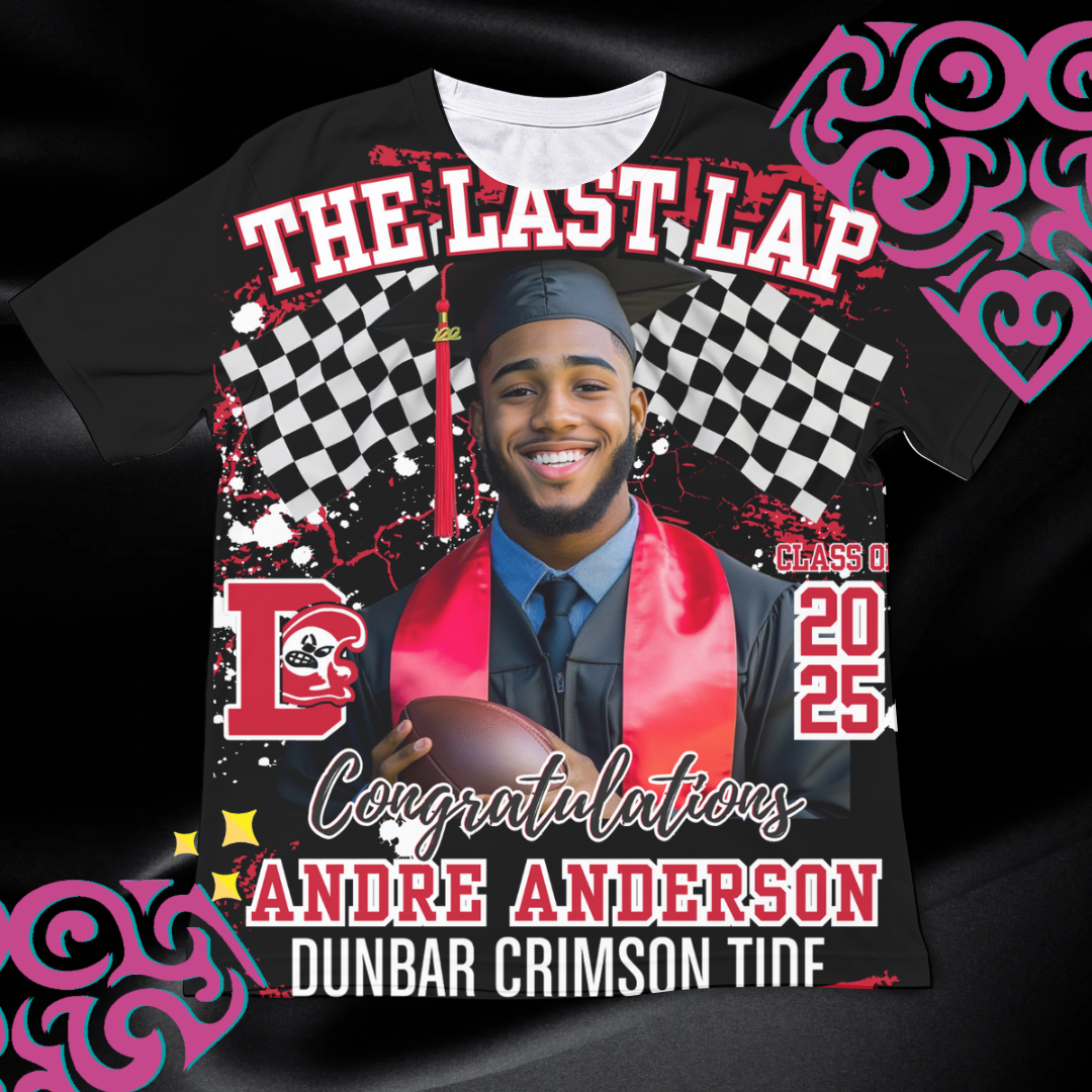 personalized high school graduate 3d all over graduation shirt  for graduates and their families last lap